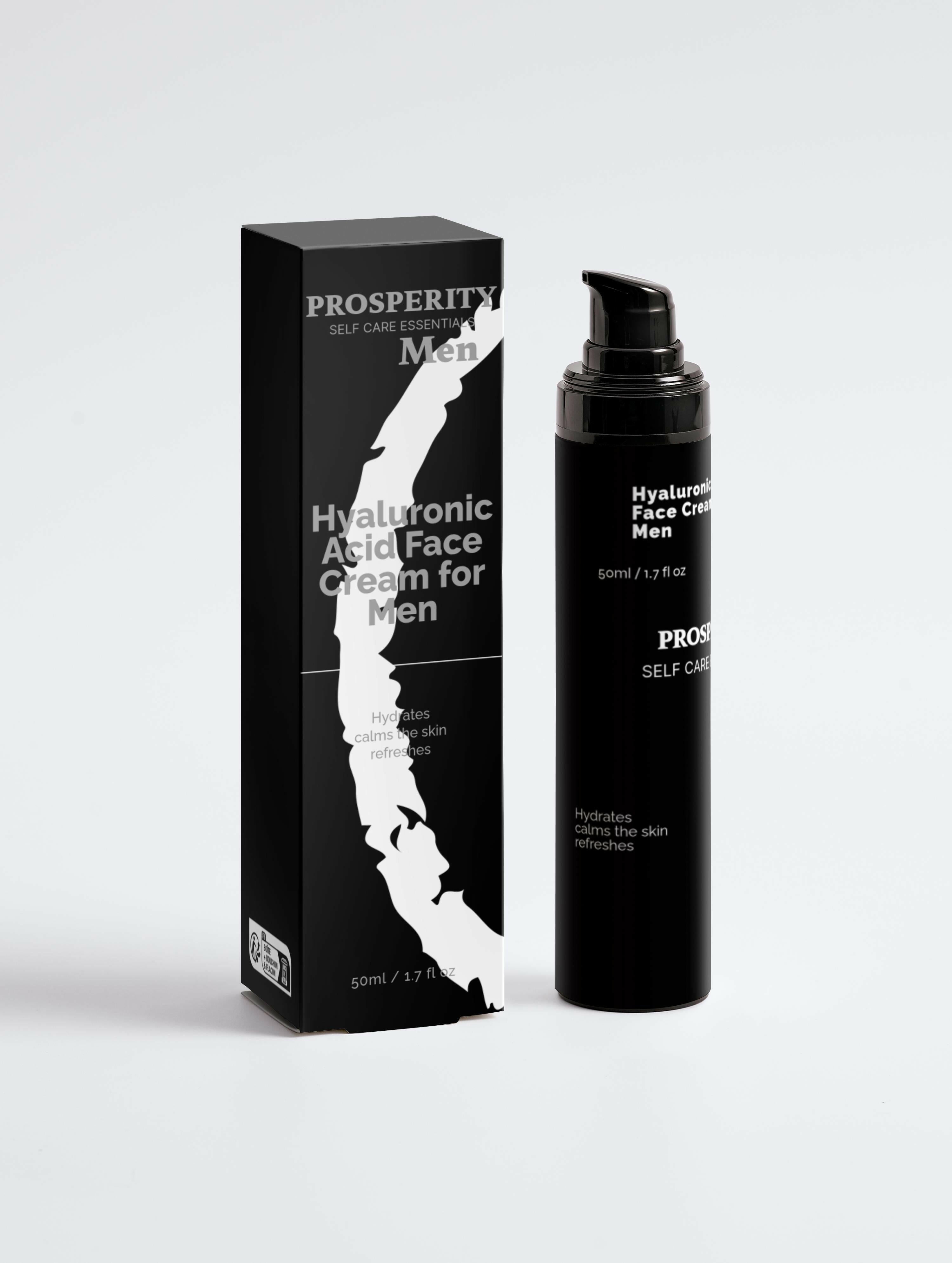 Hydrating Hyaluronic Acid Serum for Men with Dry, Dull or Aging Skin.