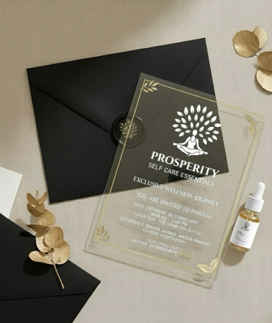 Premium Etched Invitations & Gift Box