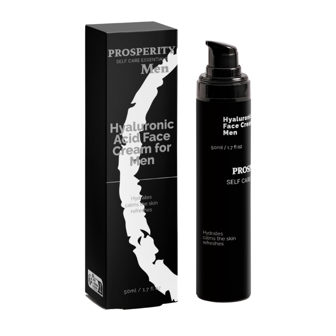 Hydrating Hyaluronic Acid Serum for Men with Dry, Dull or Aging Skin.