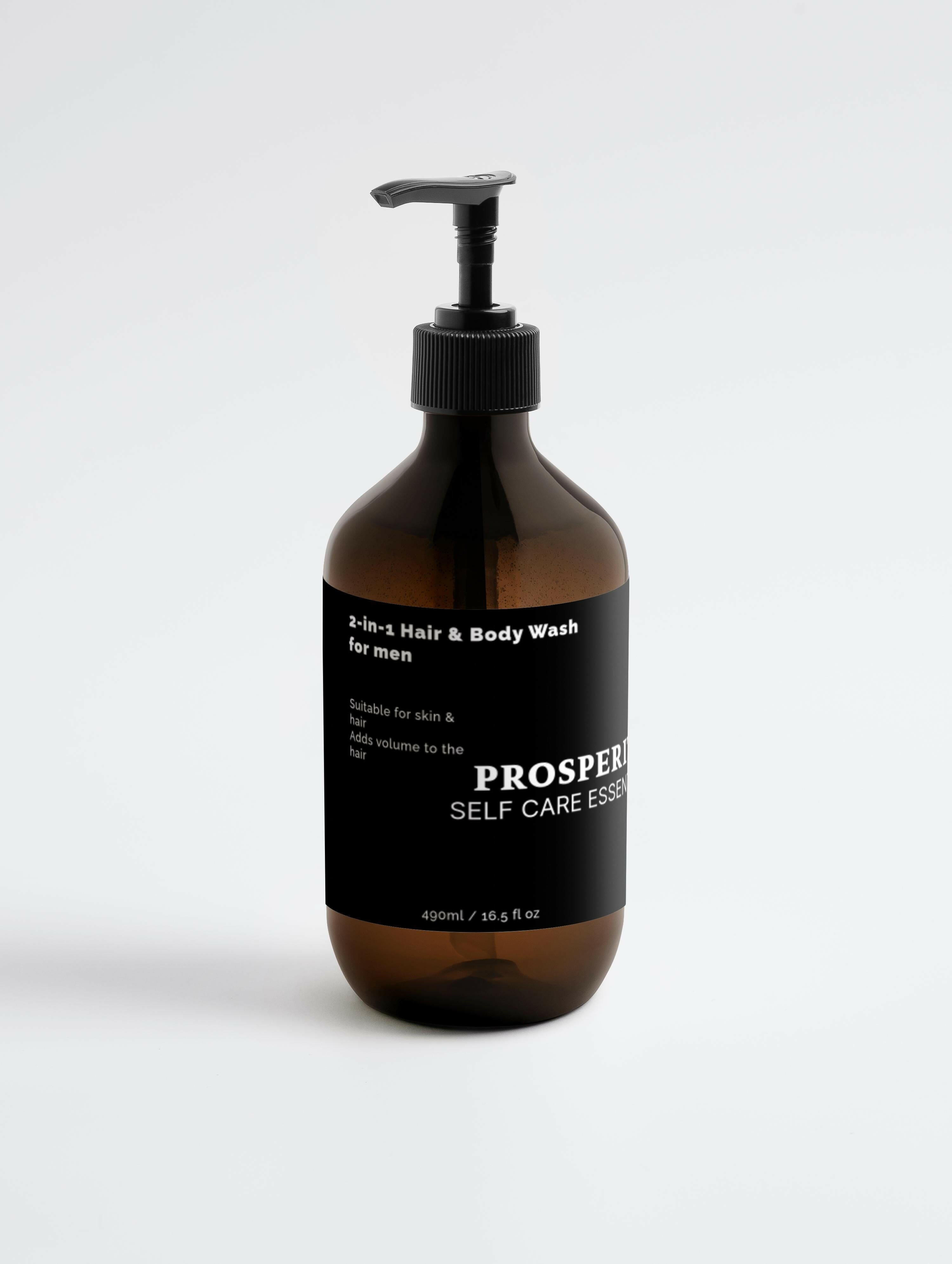 Sulfate‑Free 2‑in‑1 Hair & Body Wash for Men – Clean, Hydrate & Freshen.