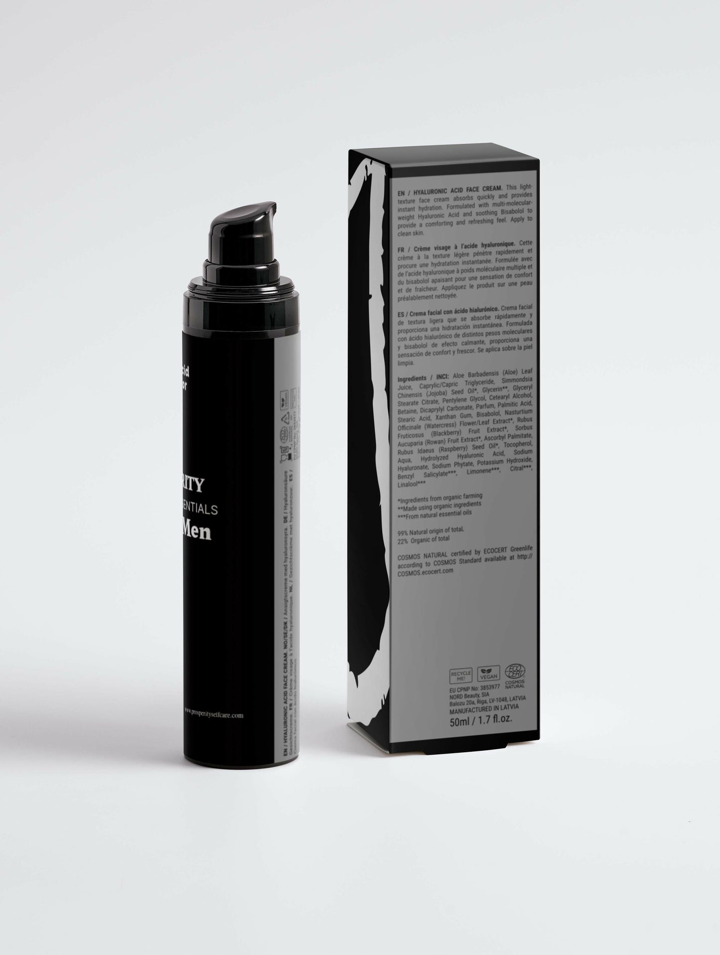 Hydrating Hyaluronic Acid Serum for Men with Dry, Dull or Aging Skin.