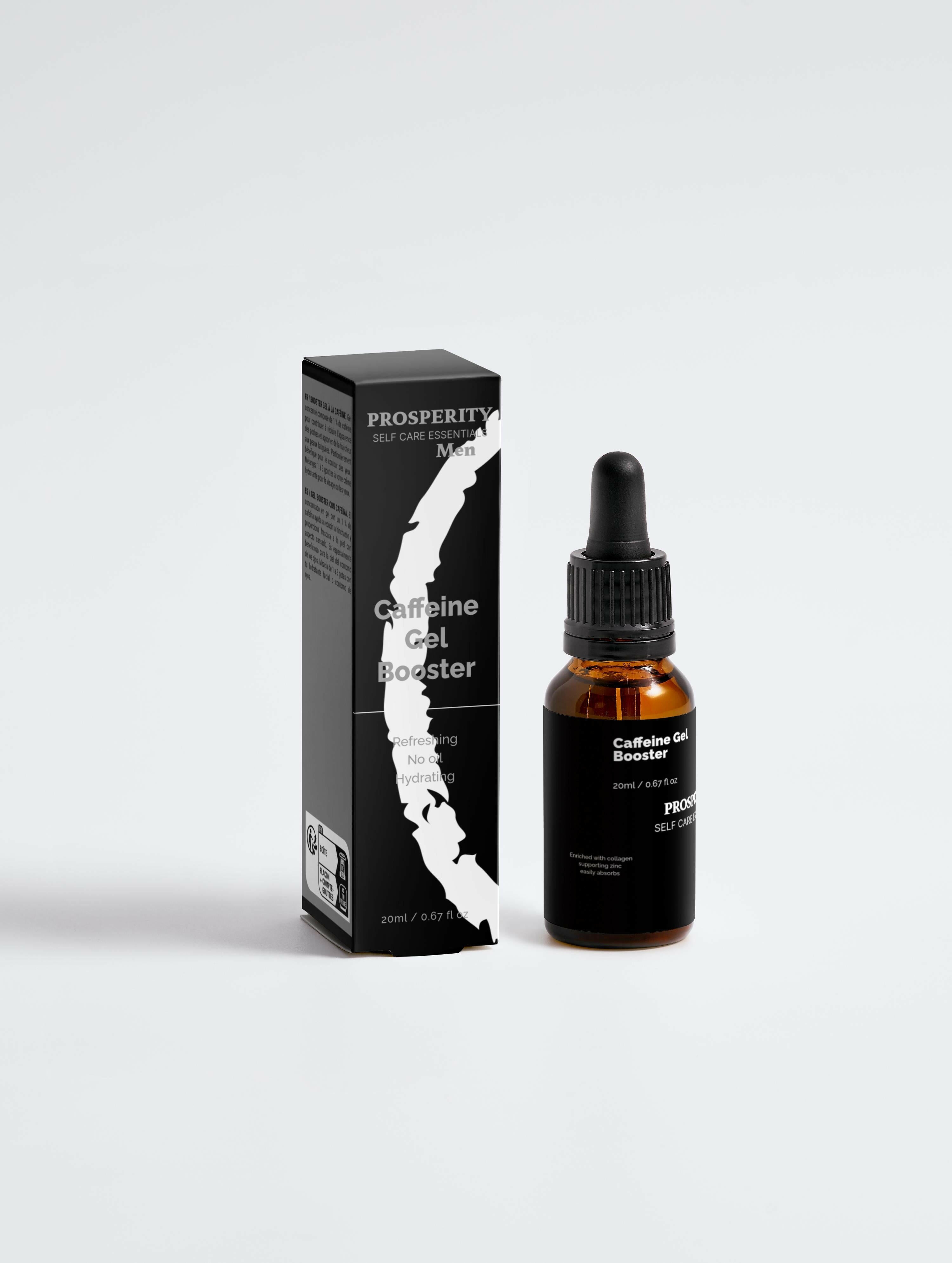 Revitalizing Caffeine Gel Booster for Tired, Puffy Men’s Skin.